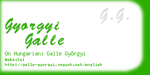 gyorgyi galle business card